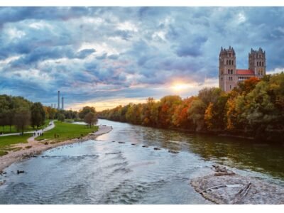 Een weids Duits landschap; gebruikt als illustratie voor het artikel over kraanwater in Duitsland.