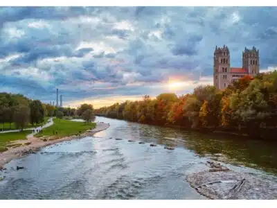 Een weids Duits landschap; gebruikt als illustratie voor het artikel over kraanwater in Duitsland.